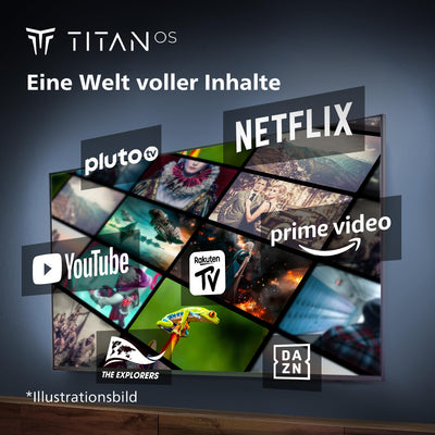 Philips 55PUS7009 4K LED Smart TV - 55-Zoll Display mit Pixel-präziser Ultra HD Titan OS Plattform und Dolby Atmos-Klang. Funktioniert mit Alexa und Google Sprachassistent – Schwarz