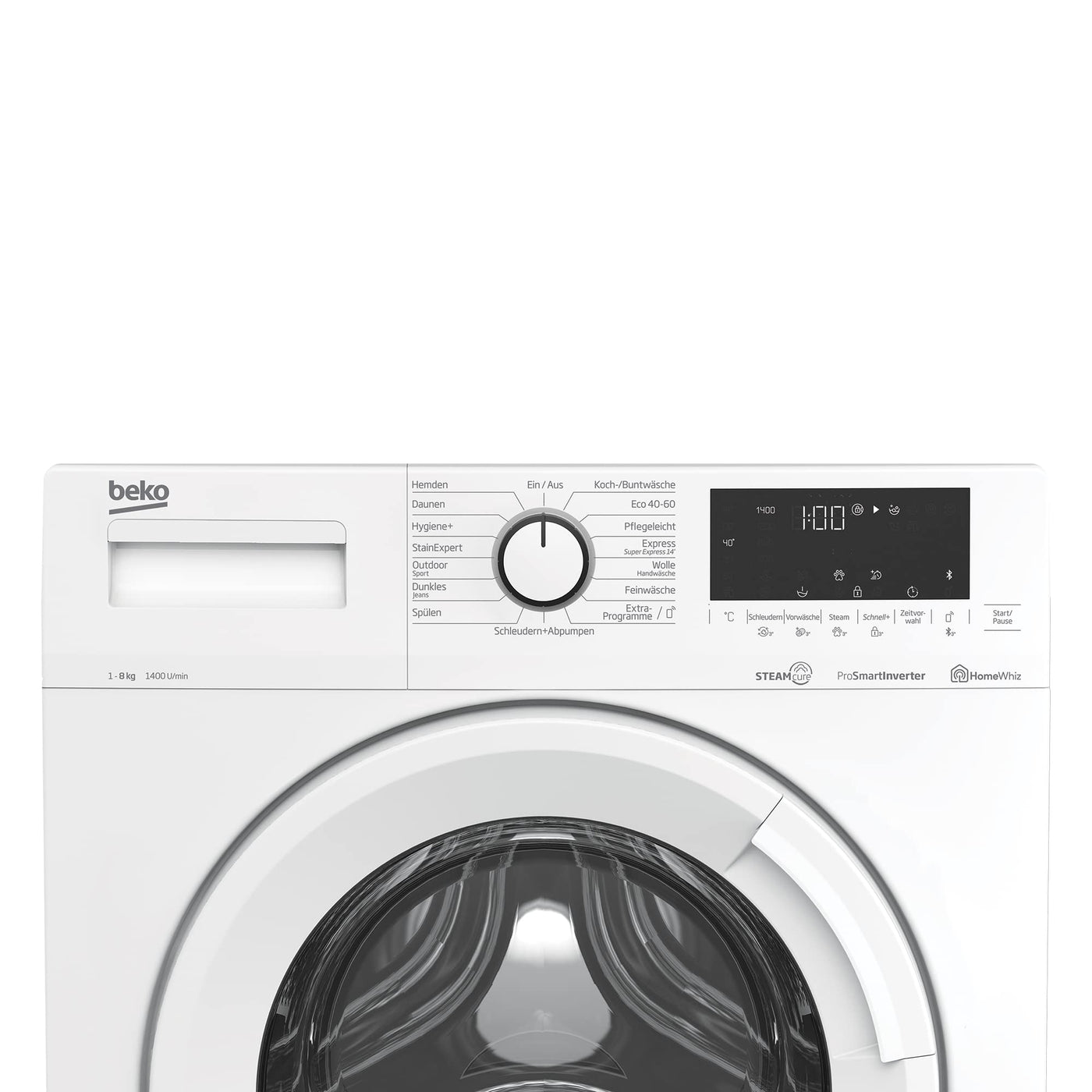 Beko WML8146T5STR1 Waschvollautomat 8kg Bluetooth-Steuerung AddXtra Nachlegefunktion White