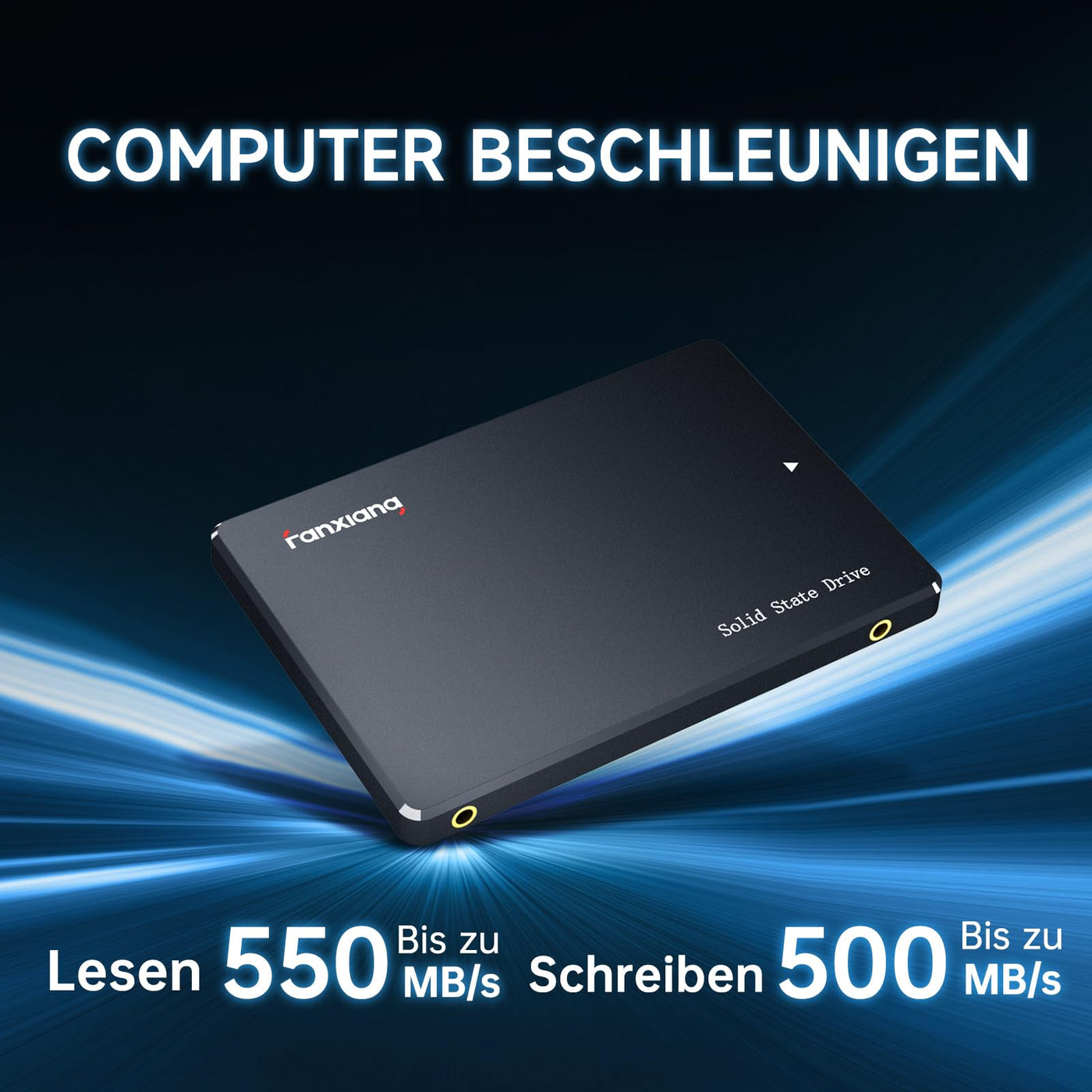 fanxiang SATA SSD Interne Festplatte SATA III 2.5 Zoll, 550MB/s Lesen, 500MB/s Schreiben, mit SLC Cache und TLC 3D-NAND, Ideal für Laptop, Desktop und Spielkonsole (S101) (1TB)