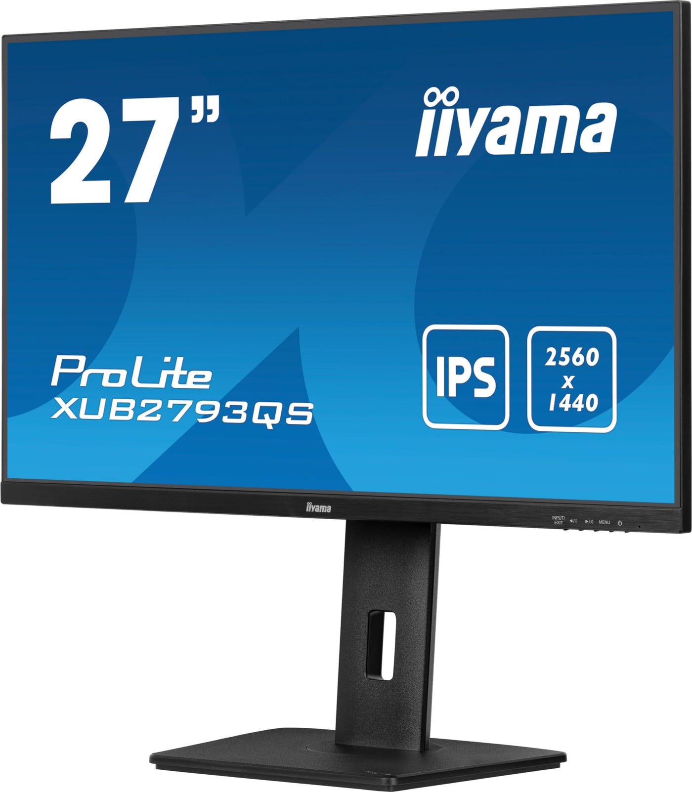 iiyama Prolite XUB2793QS-B6 68,5cm 27" IPS LED-Monitor WQHD 100Hz HDMI DP Slim-Line Höhenverstellung Pivot Adaptive Sync schwarz