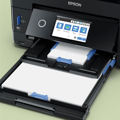 Epson Expression Premium XP-7100 3-in-1-Multifunktionsgerät Drucker (Scannen, Kopieren, WiFi, Ethernet), schwarz & Original 33XL Tinte Orange, Multipack 5-farbig