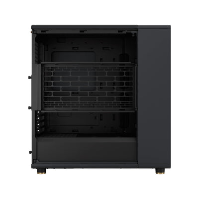 Fractal Design North Charcoal Black - Wood Walnut Front - Mesh Side Panels - Two 140mm Aspect PWM Fans Included - Intuitive Interior Layout Design - ATX Mid Tower PC Gaming Case