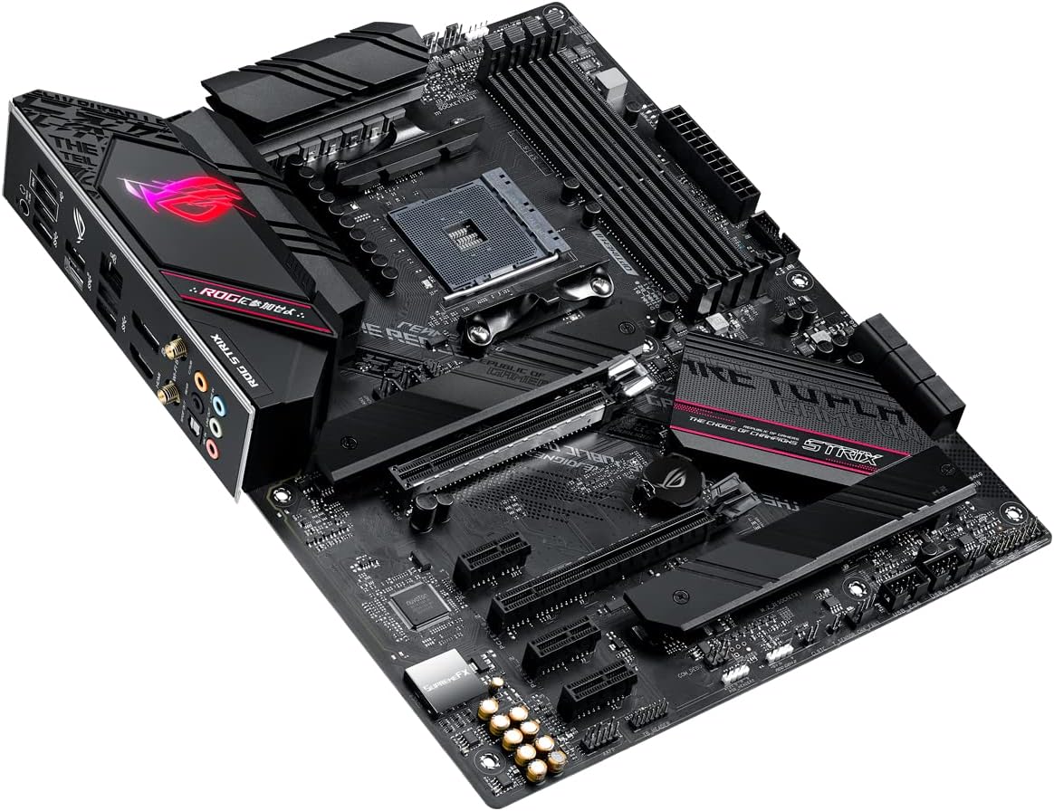 ASUS ROG Strix B550-F Gaming WI-FI II Mainboard Sockel AMD AM4 (AMD B550, ATX, PCIe 4.0, WiFi 6E, SATA 6Gbit/s, USB 3.2 Gen 2, Aura Sync, Two-Way AI Noise Cancelation)