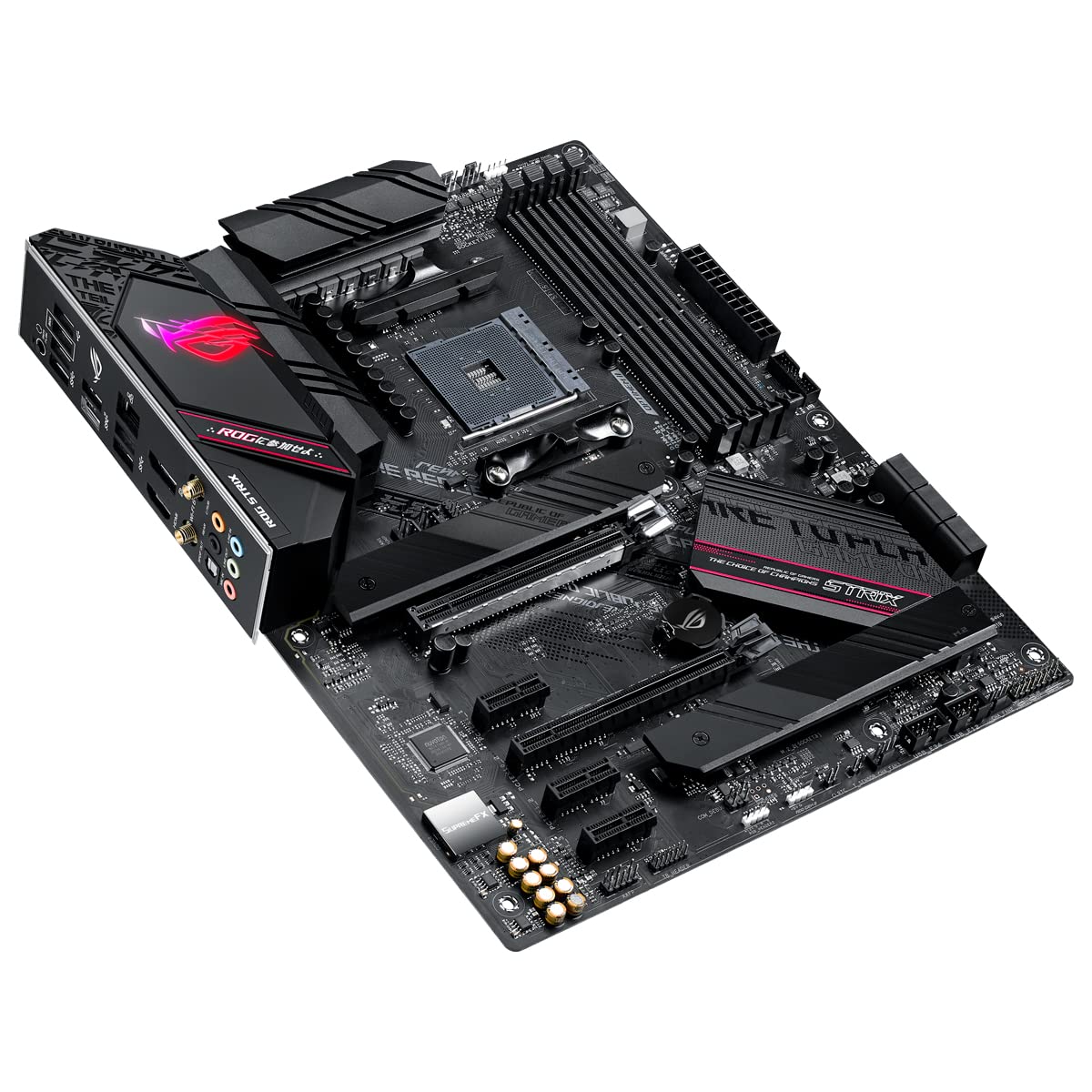 ASUS ROG Strix B550-F Gaming WI-FI II Mainboard Sockel AMD AM4 (AMD B550, ATX, PCIe 4.0, WiFi 6E, SATA 6Gbit/s, USB 3.2 Gen 2, Aura Sync, Two-Way AI Noise Cancelation)