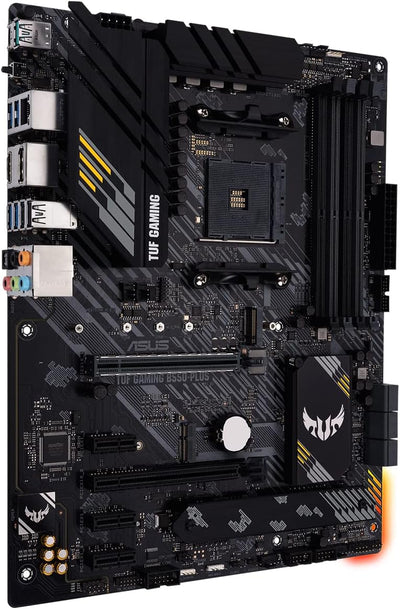 ASUS TUF Gaming B550-Plus Mainboard Sockel AM4 (ATX, Ryzen, PCIe 4.0, 2x M.2, 2Gbit/s Ethernet, SATA 6Gbit/s, USB 3.2 Gen 2 Typ-A/C, Aura Sync)