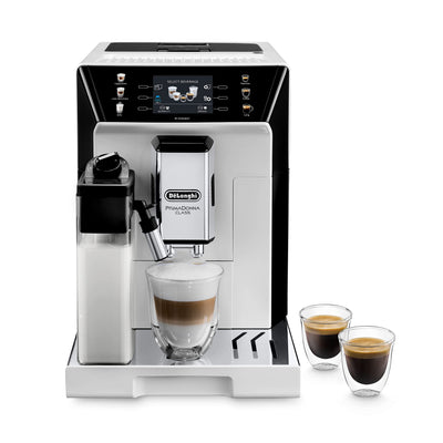 De'Longhi PrimaDonna Class ECAM 550.65.W Kaffeevollautomat mit LatteCrema Milchsystem, Cappuccino und Espresso auf Knopfdruck, 3,5 Zoll TFT Farbdisplay und App-Steuerung, weiß