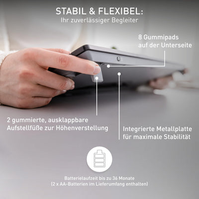 CHERRY STREAM KEYBOARD WIRELESS, Kabellose Tastatur, Deutsches Layout (QWERTZ), 2,4 GHz Funk, Leise Tasten, Flaches Design, Batteriebetrieben, Schwarz