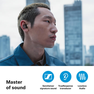 Sennheiser MOMENTUM True Wireless 4 - Smart Earbuds Bluetooth 5.4, kristallklarem Klang, ergonomischem Design, 30 Std. Akkulaufzeit, Adaptive ANC – Schwarz Kupfer