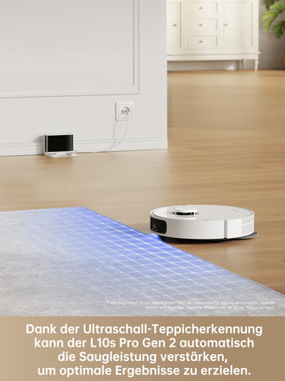 dreame L10s Pro Gen 2 Saug- und Wischroboter, 7.000 Pa Saugkraft, DuoScrub™-Wischsystem, automatische Moppanhebung, Ultraschall-Teppicherkennung, Tierhaare, Hartböden und Teppich