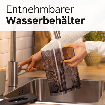 Bosch Filterkaffeemaschine MyMoment TKA2M111, Glaskanne 1,25 L, für 10-15 Tassen, 40min Warmhaltefunktion, Tropfstopp, schwenkbarer Filterträger, abnehmbarer Wassertank, 1200 Watt, Weiß matt