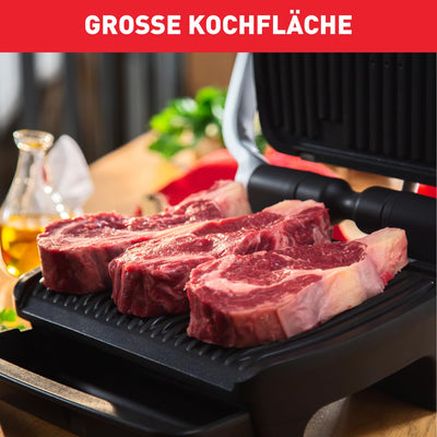 Tefal OptiGrill Elite Kontaktgrill, 12 Programme, Digitales Display mit Garstufenanzeige, Abnehmbare Platten, Elektrogrill, Edelstahl, GC750D16