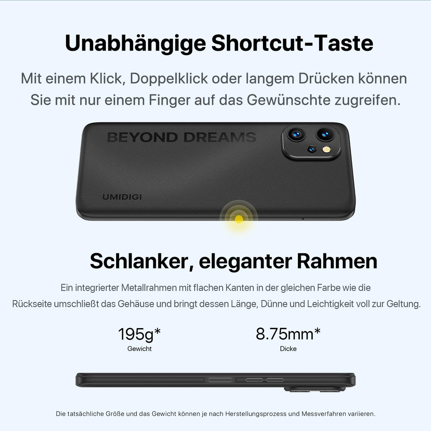 UMIDIGI F3S Android Smartphone Ohne Vertrag,6GB + 128GB Handy ohne vertrag, 6.7 Inch Phone, 48MP Triple Camera, 5150mAh Battery Android 11 Intelligent Mobile Phone Fingerprint/Octa Core/4G LTE/OTG