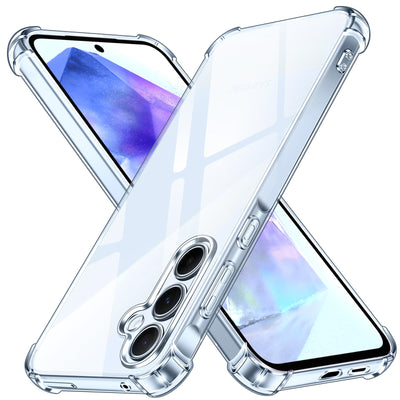 ivoler Klar Silikon Hülle für Samsung Galaxy A55 5G mit Stoßfest Schutzecken, Dünne Weiche Transparent Schutzhülle Flexible TPU Durchsichtige Handyhülle Kratzfest Case Cover