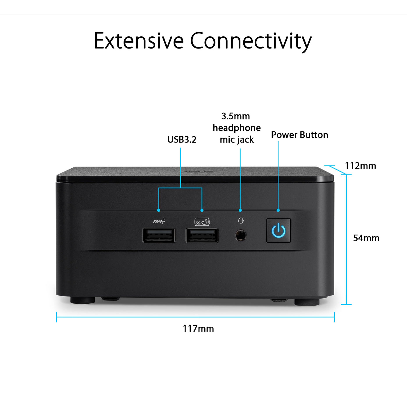 ASUS NUC 13 Pro Tall Kit RNUC13ANHI500002I (Intel Core i5 1340P Prozessor, Intel Iris Xe Grafik, Intel WiFi 6E, ohne Betriebssystem, mit EU-Netzkabel)