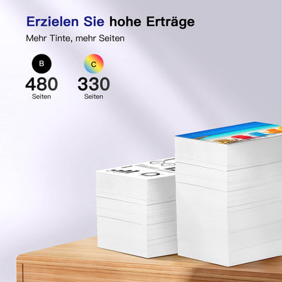 VVQV 301 XL Druckerpatronen Multipack Ersatz für HP 301 Druckerpatronen für HP 301 XL 301XL für HP Envy 4500 5530 5534 4504 DeskJet 2540 1510 2544 2549 OfficeJet 4630 4632 2620 2622 (Schwarz,Farbe)