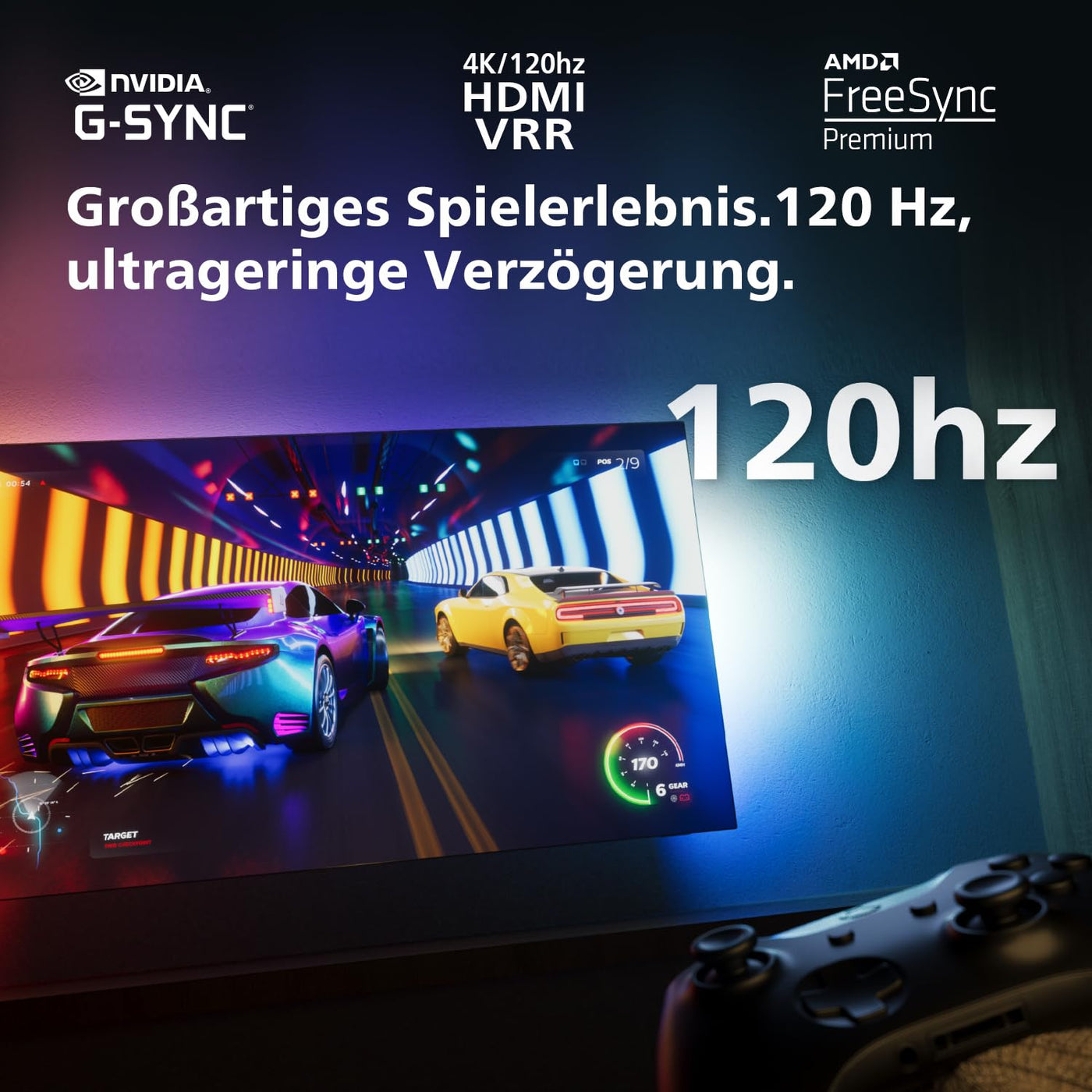 Philips Ambilight TV | 55OLED708/12 | 139 cm (55 Zoll) 4K UHD OLED Fernseher | 120 Hz | HDR | Dolby Vision | Google TV | VRR | WiFi | Bluetooth | DTS:X | Sprachsteuerung