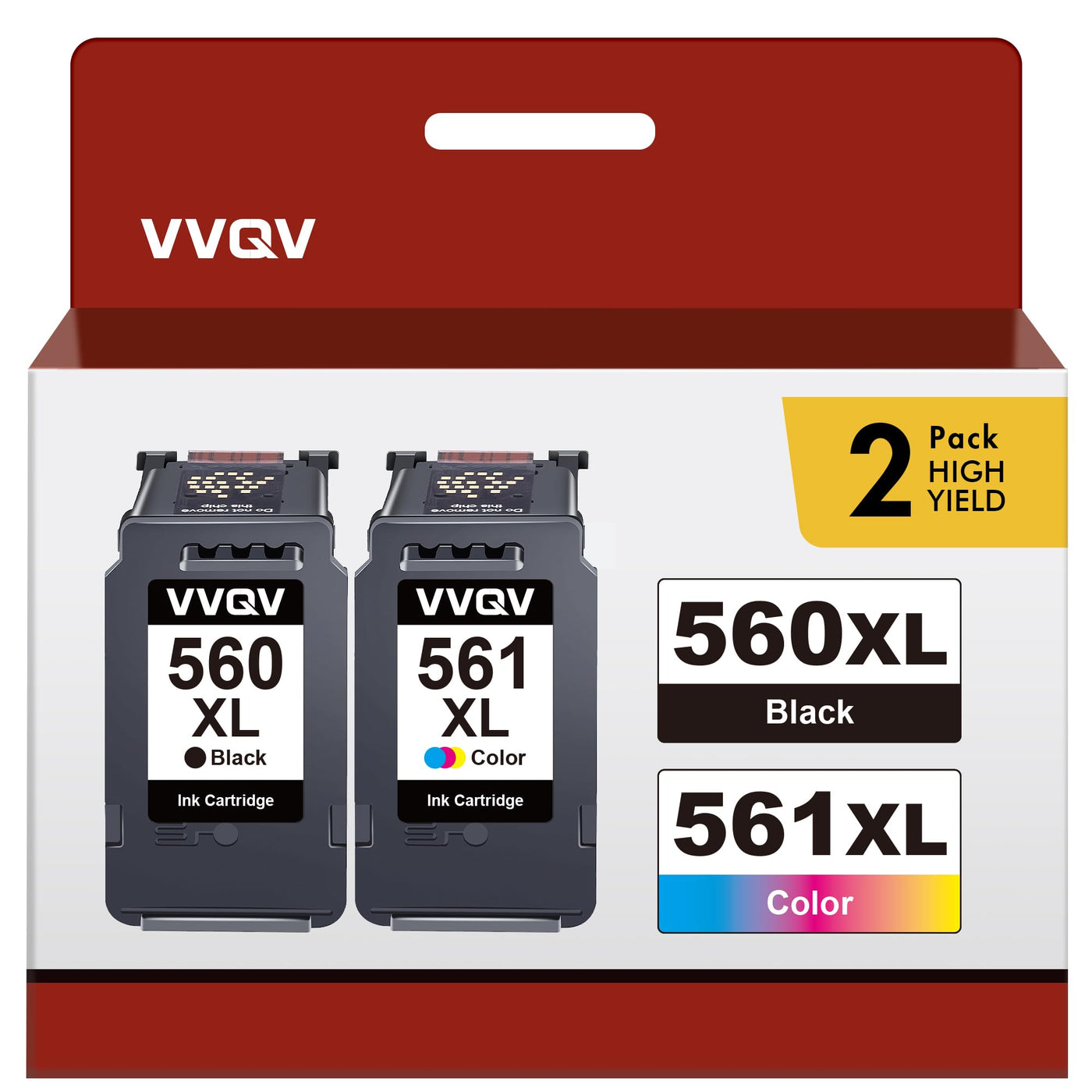 VVQV PG-560XL CL-561XL Druckerpatronen Multipack PG560 CL561 Tintenpatrone für Canon 560 561 560XL 561XL Patronen für Pixma TS5350 TS5351 TS5352 TS5353 TS7450 TS7451 (1 Schwarz 1 Tri-Color)