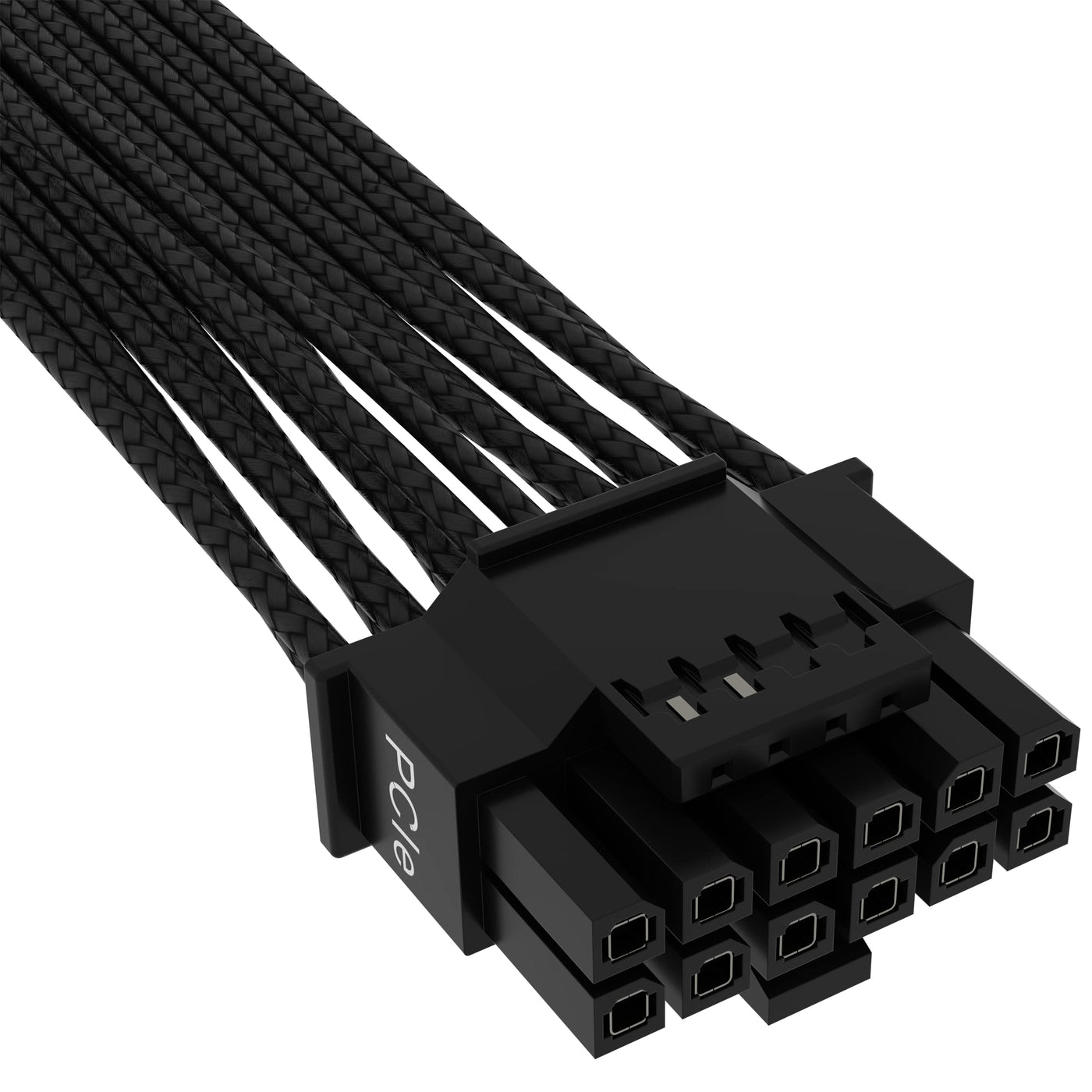 Corsair Premium 600W PCIe 5.0 / Gen 5 12VHPWR-Netzteilkabel – Passend für Typ-4-Netzteile über Zwei 8-Pin-PCIe-Anschlüsse – 12+4-Pin-Stecker – Mesh-Paracord-Ummantelung – Schwarz