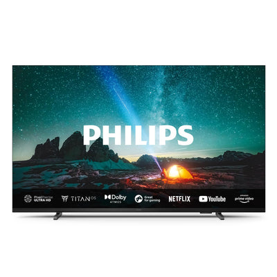 Philips 55PUS7609 4K LED Smart TV - 55-Zoll Display mit Pixel-präziser Ultra HD Titan OS Plattform und Dolby Atmos-Klang. Funktioniert mit Alexa und Google Sprachassistent – Anthrazitgrau