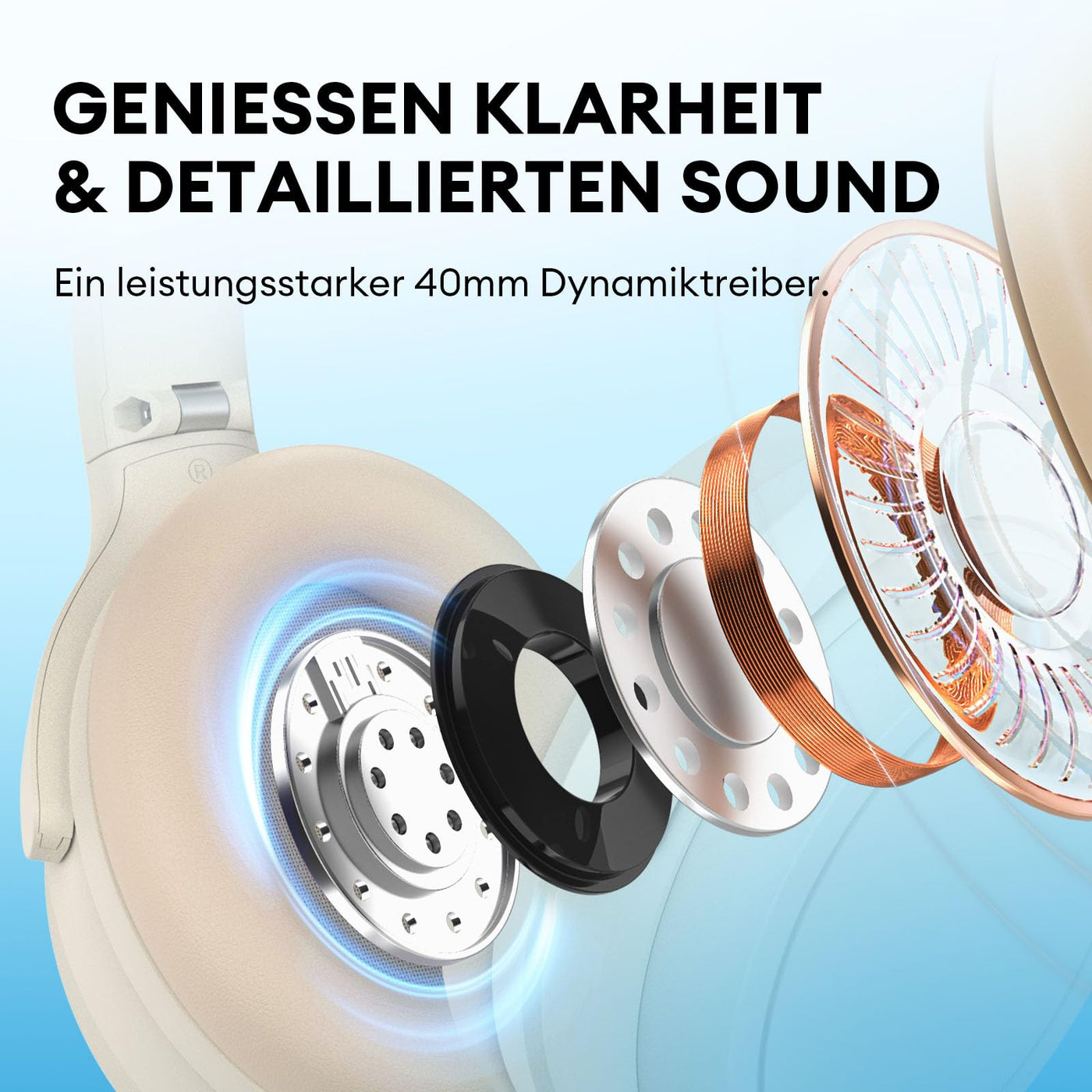 Edifier WH700NB Aktive Noise Cancelling Kopfhörer - 68 Stunden Wiedergabezeit - KI Anruf Rauschunterdrückung - Duale Verbindungen - Leichtes und Faltbares - Schnellladung - Bluetooth 5.3 - Elfenbein