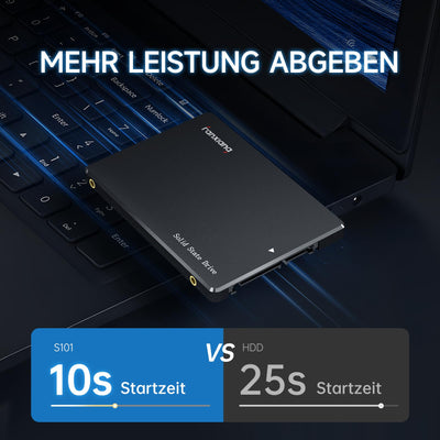 fanxiang SATA SSD Interne Festplatte SATA III 2.5 Zoll, 550MB/s Lesen, 500MB/s Schreiben, mit SLC Cache und TLC 3D-NAND, Ideal für Laptop, Desktop und Spielkonsole (S101) (512GB)