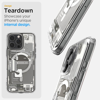 Spigen für iPhone 16 Pro Max Hülle [Anti-Yellowing] Ultra Hybrid MagFit Case Handyhülle Transparent Dünn Slim Kompatibel mit MagSafe -Zero One Natural Titanium