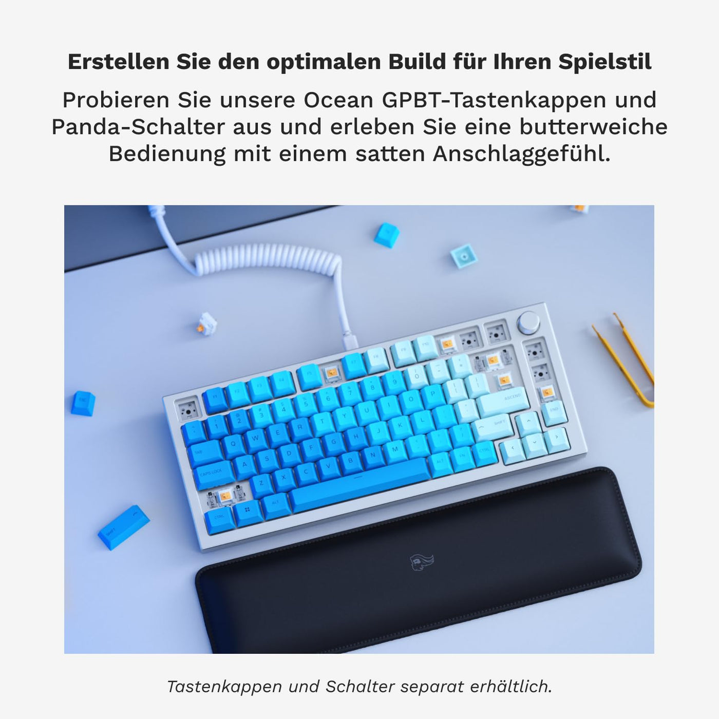 Glorious Pc Gaming Race GMMK Pro - 75% TKL Modular Gaming Keyboard Mechanical mit RGB Beleuchtung - Vollständige Anpassung auf Dichtungen montiert - Barebones (ISO-Layout, Weiß)