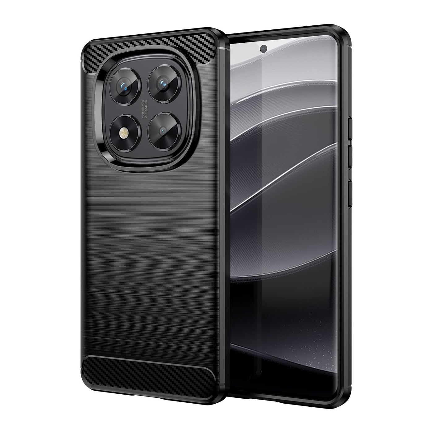 Wookfiss Hülle für Xiaomi Redmi Note 14 Pro 5G/Poco X7 5G Kohlefaser Material Design Silikon TPU Flexible Stoßfeste Schutzhülle Kompatibel mit Poco X7 5G/Redmi Note 14 Pro 5G