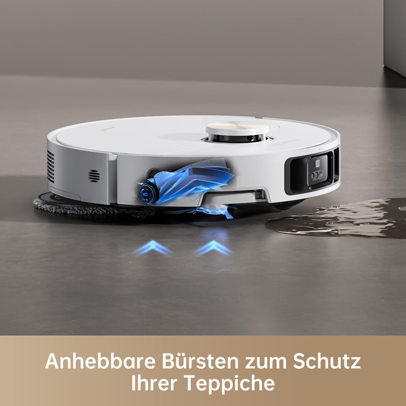 dreame X40 Ultra Complete Saugroboter mit Wischfunktion, 12.000Pa Saugkraft, 70℃ Wischmopp, selbstreinigend, automatische Entleerung, automatisches Nachfüllen, Anti-Wirrwarr und anhebbare Bürsten