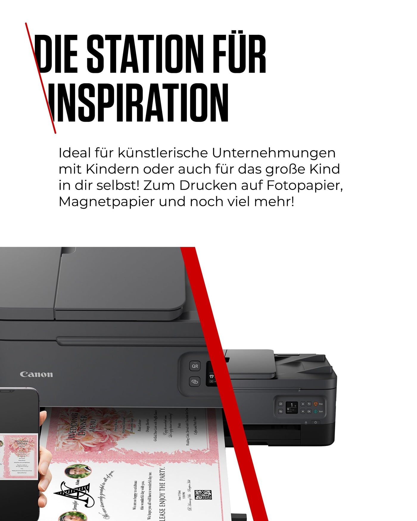 Canon PIXMA TS7450i Multifunktionsdrucker 3in1 (Tintenstrahl,Drucken, Kopieren, Scannen, A4, 35 Blatt ADF, OLED, WLAN, Duplexdruck, 2 Papierzuführungen, kompatibel mit Pixma Print Plan "Abo") Schwarz