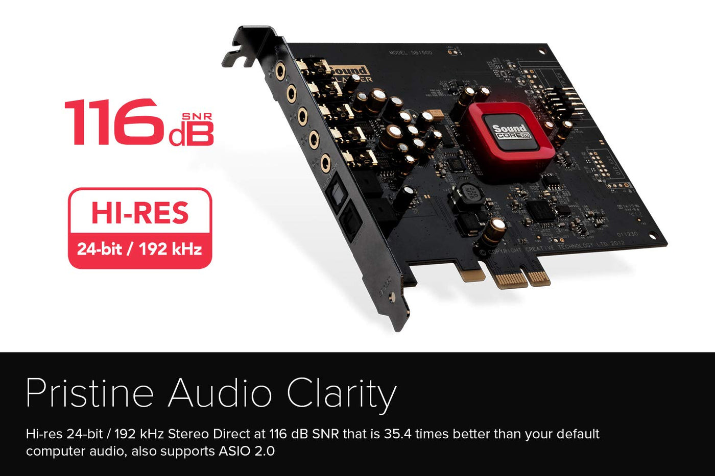 Creative Sound Blaster Z SE Interne PCI-e-Soundkarte und DAC, Kopfhörerverstärker, 116 dB SNR, Discrete 5.1/Virtual 7.1 Surround, Dolby Digital, DTS