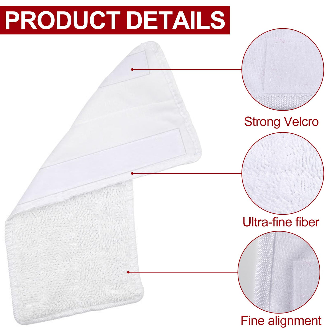 4 Stück Ersatzbezüge Pads für Vileda Dampfreiniger XXL Waschbar Mikrofaser Ersatzbezug für Vileda Steam PLUS XXL Dampfreiniger Weiß Wiederverwendbar Ersatzbezug für Vileda Dampfreiniger