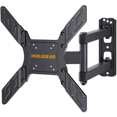 Perlegear TV Wandhalterung, Schwenkbare Neigbare TV Halterung für 26-60 Zoll Flach&Curved Fernseher bis zu 45Kg, max.VESA 400x400mm