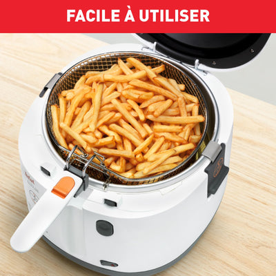 Tefal FF1631 Fritteuse Filtra One | 1.900 W | Kapazität 1,2 Kg | Clean-Oil-System | Auffangsieb für Frittierreste | Wärmeisoliert | Spülmaschinenfest Weiß