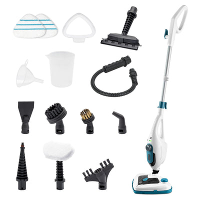 Di4 SteamClean Multi 12 ProMax, Dampfreiniger Für Alles Multifunktions 12 in 1, Dampfreiniger Boden 1500 W, Entfernt 99,9% der Viren und Bakterien, ECO Steam Mop ohne Reinigungsmittel