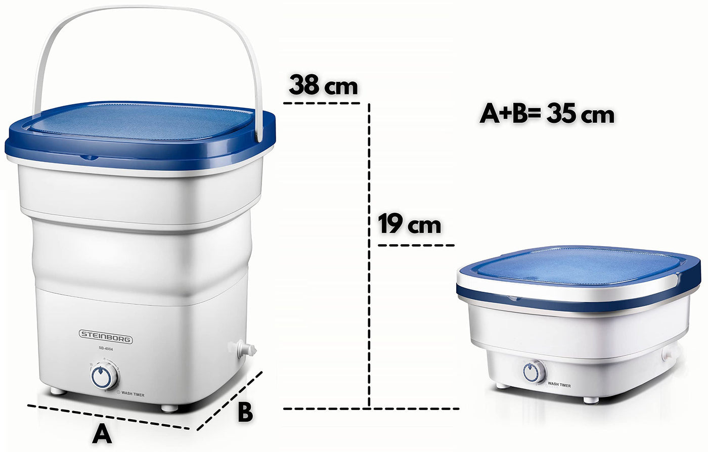 Faltbare Mini Waschmaschine | Waschautomat bis 1,5 KG | Reisewaschmaschine | Miniwaschmaschine | Camping Mobile Waschmaschine | Leistung: 135 Watt | Waschvorgang: <65 dB | Small Washing Machine