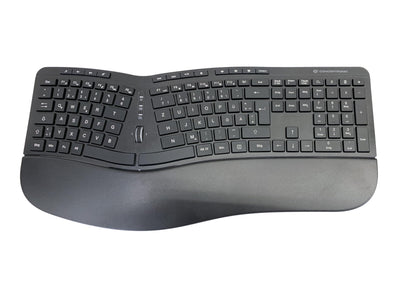 Conceptronic ORAZIO02DE Ergo Kabelloses Set aus ergonomischer Tastatur und vertikaler Maus, deutsches Layout, Schwarz