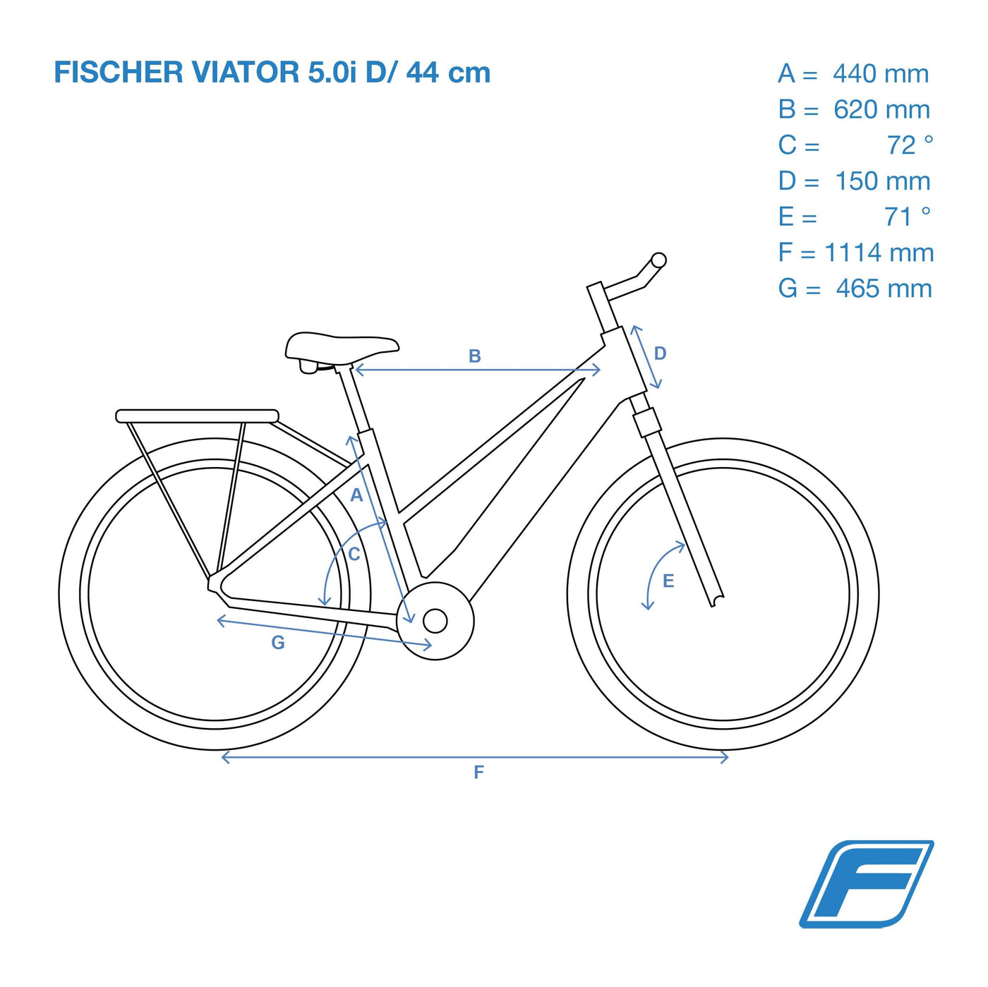 Fischer E-Bike Trekking, VIATOR 5.0i Elektrofahrrad für Damen, RH 44 cm, Mittelmotor 50 Nm, 36 V Akku im Rahmen, schiefergrau matt, 28 Zoll