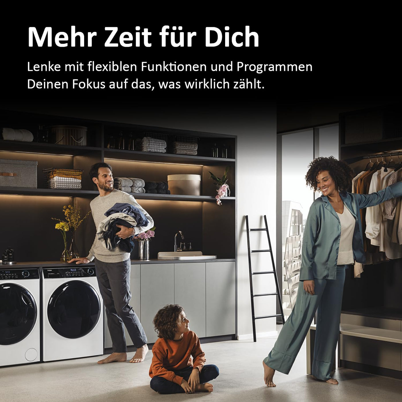 Haier I-PRO SERIE 7 HW80-B14979 I Frontlader Waschmaschine 8kg I Washing Machine mit A-Effizienz, 1.400 U/Min. & leisem Direktantrieb I Inkl. Dampffunktion, Selbstreinigungssystem & Refresh-Programm