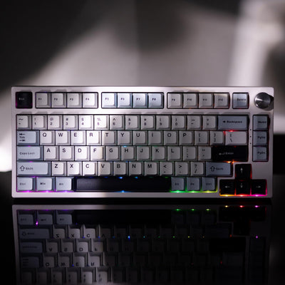 GK GAMAKAY TK75 HE Hall Effect Rapid Trigger Mechanische Tastatur, Magnetschalter Tastatur, Bluetooth/2.4GHz/Wired RGB PBT Tastenkappen Hot-Swap-fähig Gaming Tastatur (Weiß-Phoenix Switch)