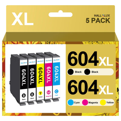 HALLOLUX 604XL Patronen für Epson 604 XL Multipack Patronen für Epson XP 2205 XP 3200 XP 4200 XP 3205 XP 4205 Workforce WF 2930 WF 2935 WF 2910 (2 Schwarz,1 Cyan,1 Gelb,1 Magenta, 604 XL Multipack)