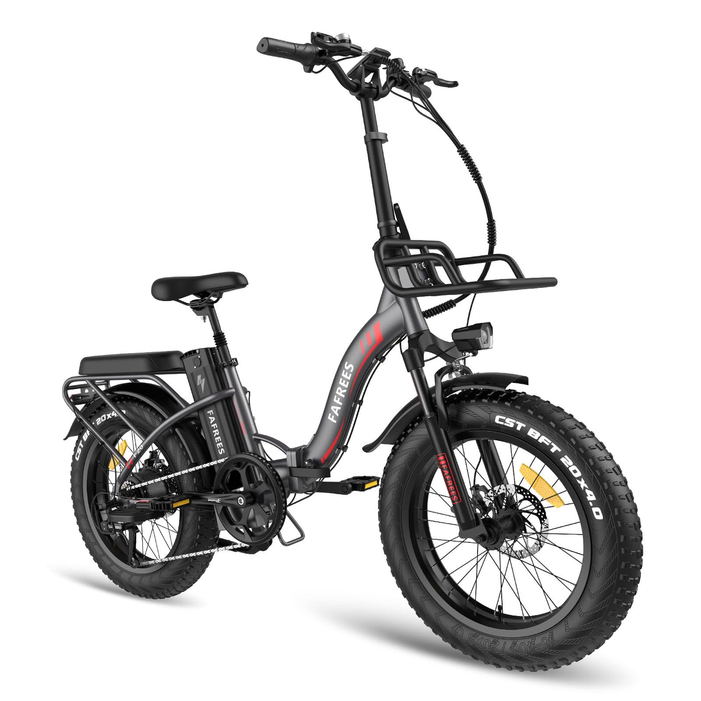 Fafrees F20 Max Elektrofahrräder, Klapprad Elektrofahrrad für Damen und Herren, 20 Zoll E-Fahrrad mit Abnehmbarer 48V22.5Ah Akku, 25km/h, Ebike Max Reichweite 120 km, Grau