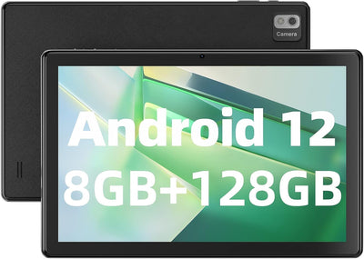 SGIN 10,1 Zoll Tablet Android 12, 8GB RAM 128GB ROM (256 GB erweiterbar), 1280 x 800 FHD IPS, Octa Core bis zu 1,6 GHz, 5MP + 8MP Telecamera, Akku 6000 mAh, 2,4 G/5G WiFi