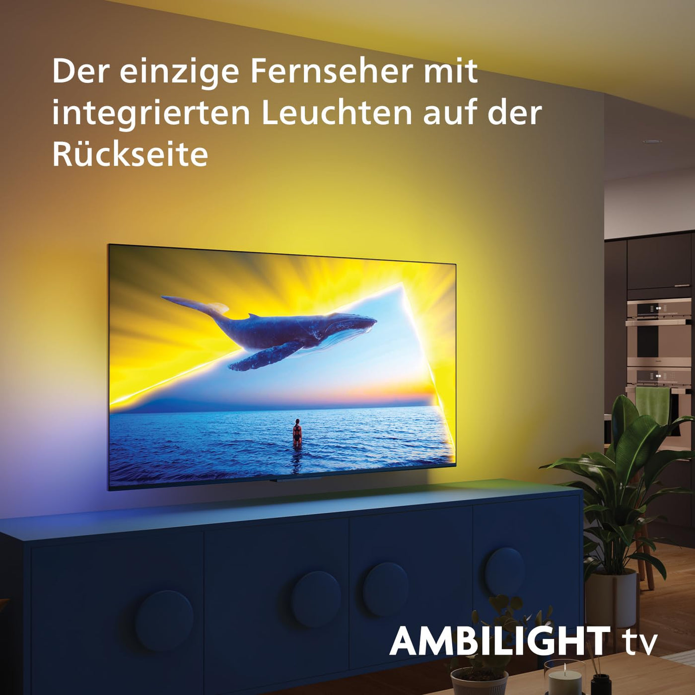 Philips Ambilight 65PUS8109 4K LED Smart TV - 65-Zoll Display mit Pixel-präziser Ultra HD, Titan OS Plattform und Dolby Atmos, Funktioniert mit Alexa und Google Sprachassistent - Satiniertes Chrom