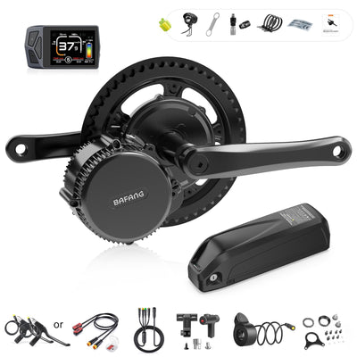 Bafang 48V 750W Mittelmotor Kit BBS02B Mid Motor Elektrofahrrad Umbausatz mit EKD01 Display und 44T Kettenblatt 8Fun E-Bike Umbausatz für BB68-73mm Moutainbike