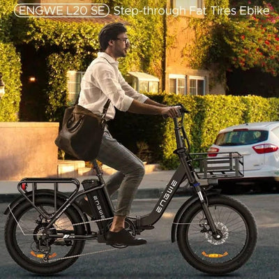 ENGWE E-Bike Klapprad Elektrofahrrad mit 20 Zoll Fat Tire, 15.6Ah Lithium-Akku für Lange Reichweite bis 140KM, 7-Gang-All-Terrain Ebike Herren für MTB, Strand & Schnee