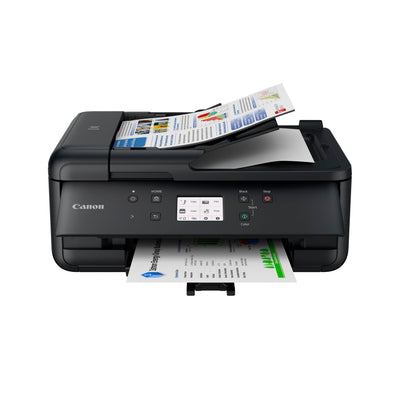 Canon PIXMA TR7650 Multifunktionsdrucker DIN A4 - Farbtintenstrahldrucker schwarz 4 in 1 (Scanner, Kopierer, kabelloser Drucker, Fax, Cloud Link, ADF, WLAN, LCD, 4800 x 1200 DPI, AirPrint & Mopria)