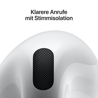 Apple AirPods 4 Kabellose Kopfhörer, Bluetooth Kopfhörer, Personalisiertes 3D Audio, Schutz for Schweiß und Wasser, USB-C Ladecase, H2 Chip, bis zu 24 Std. Wiedergabe