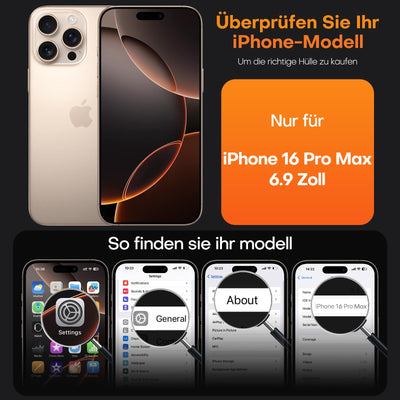 TAURI 5 in 1 für iPhone 16 Pro Max hülle, Handyhülle für iPhone 16 Pro Max Case,[Kompatibel mit MagSafe] [Vergilbt Nicht] Schlanke, Stoßfeste Telefon Hülle - Magnetisch Transparent