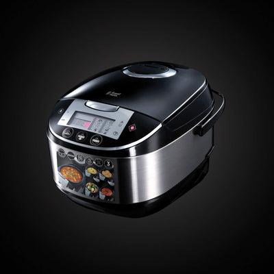 Russell Hobbs Multikocher [11-in-1: Reiskocher, Schongarer, Dampfgarer, Slow Cooker, Backoutomat, Joghurtbereiter etc.] Multicooker (5,0l, digitales Display, Anti-Kondensations-Deckel) 21850-56